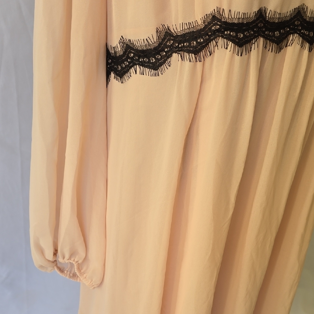 Asos Curve women plus size 20 dress pink long sleeve knee length, lined - Picture 4 of 6